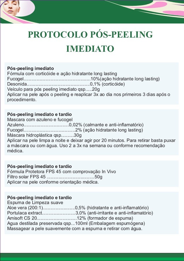 formula peeling quimico